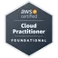 Capa do curso AWS Cloud Practitioner