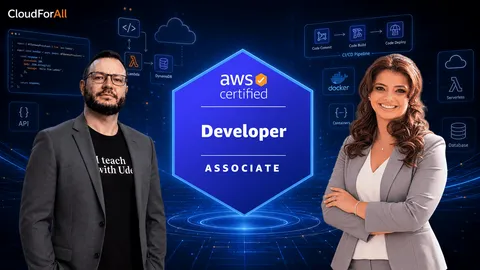 Course cover: AWS Certified Developer Associate Practice Exams DVA-C02