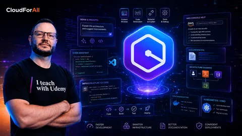 Capa do curso Amazon Q Developer: IA da AWS na Prática